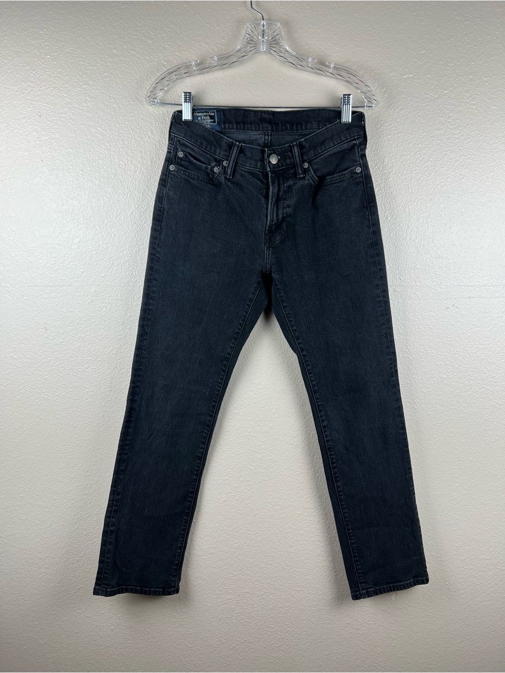 Abercrombie & Fitch Kennan Straight Black Jeans 28x30